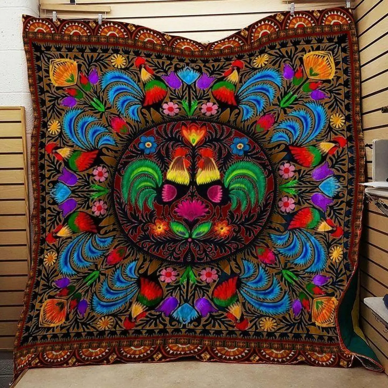 Rooster V3 3D Customized Quilt and Home Decor