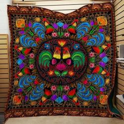 Rooster V3 3D Customized Quilt and Home Decor