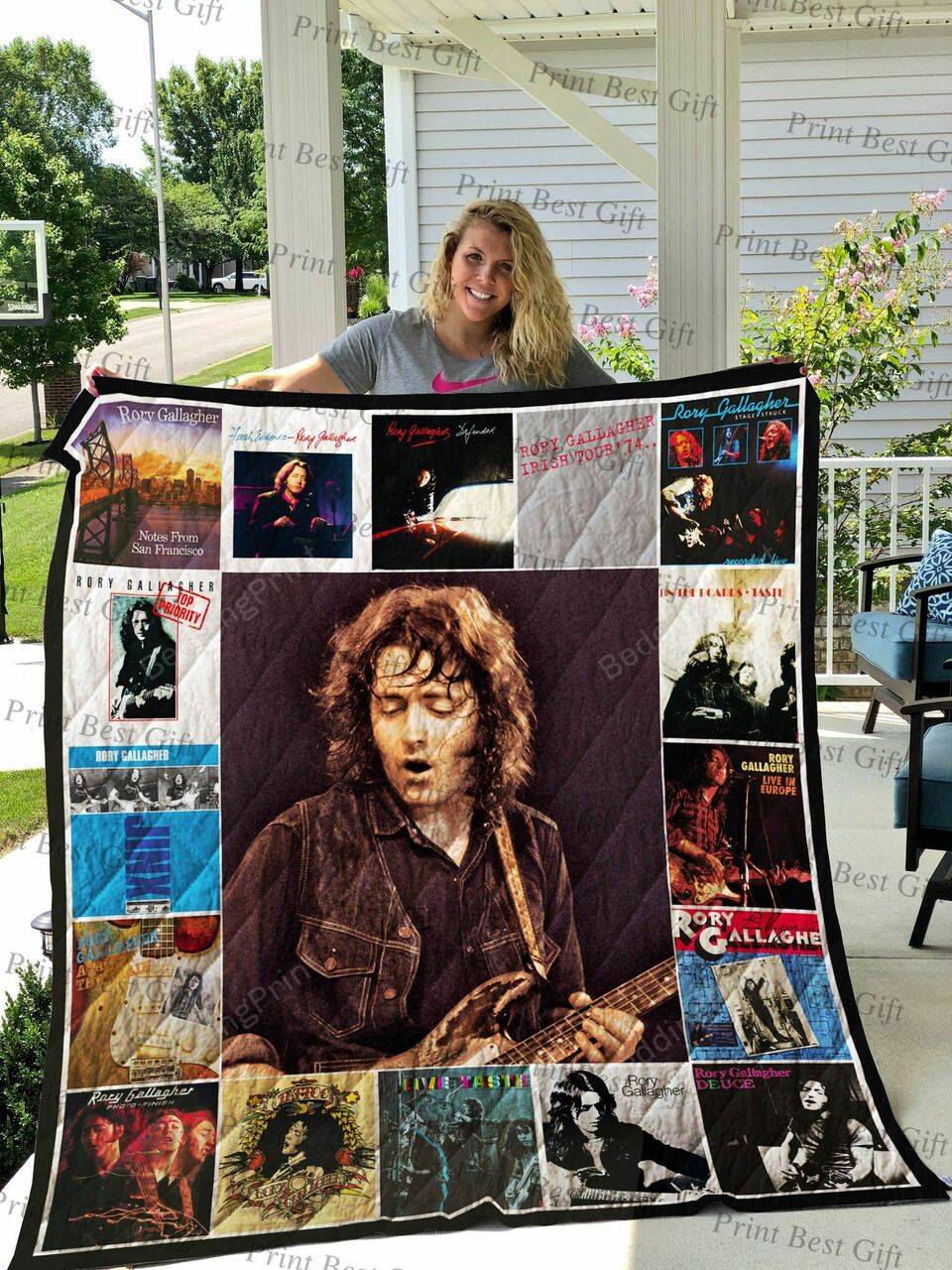 Rory Gallagher Albums Cover Poster Quilt Blanket and Home Decor