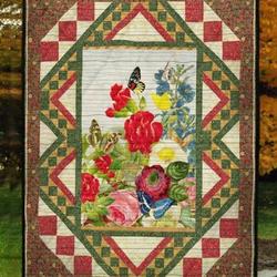 Roses And Butterflies Clh2612282Q Quilt Blanket and Home Decor