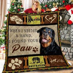 Rottweiler BLC1 3D Customized Quilt and Home Decor