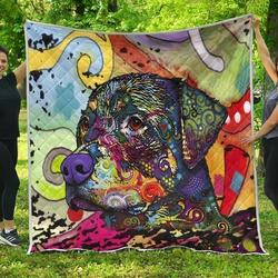 Rottweiler Color 3D Customized Quilt and Home Decor