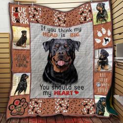 Rottweiler Dog 3D Customized Quilt TUH42141 PLEN2407 and Home Decor