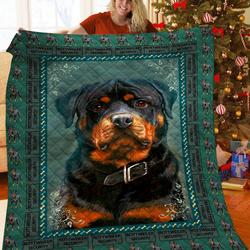Rottweiler JFJ12079 3D Customized Quilt 2707 and Home Decor