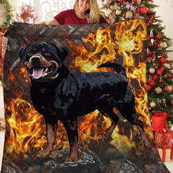 Rottweiler JFJ12099 3D Customized Quilt 2707 and Home Decor