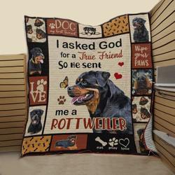 Rottweiler Magic CV1 3D Customized Quilt and Home Decor