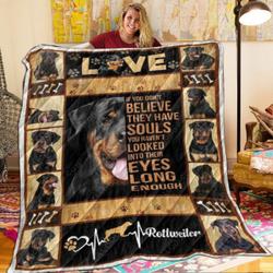 Rottweiler Magic CV4 3D Customized Quilt and Home Decor