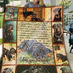 Rottweiler Nt 02012005 Awesome LKI190 3D Customized Quilt Hip and Home Decor