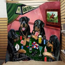 Rottweiler Pat 3D Customized Quilt and Home Decor