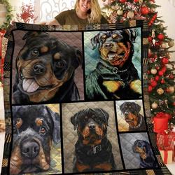 Rottweiler Quilt Blanket Bbb281114Mh and Home Decor