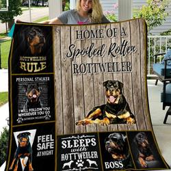 Rottweiler Quilt Blanket Dhc03011040Dd and Home Decor