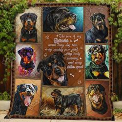 Rottweiler Quilt Blanket Dhc13123800Vt and Home Decor