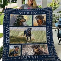 Rottweiler Quilt Tdhae and Home Decor