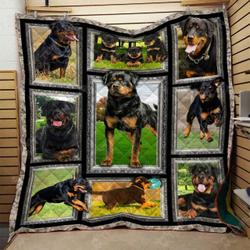 Rottweiler Quilt Tdhha and Home Decor