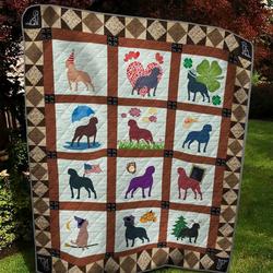 Rottweiler Quilt Tdhki and Home Decor