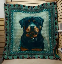 Rottweiler Quilt Tdhuk and Home Decor