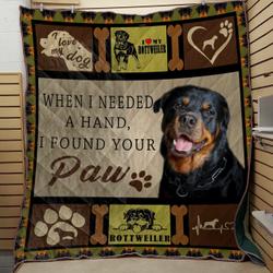 Rottweiler Quilt Tdhvt and Home Decor