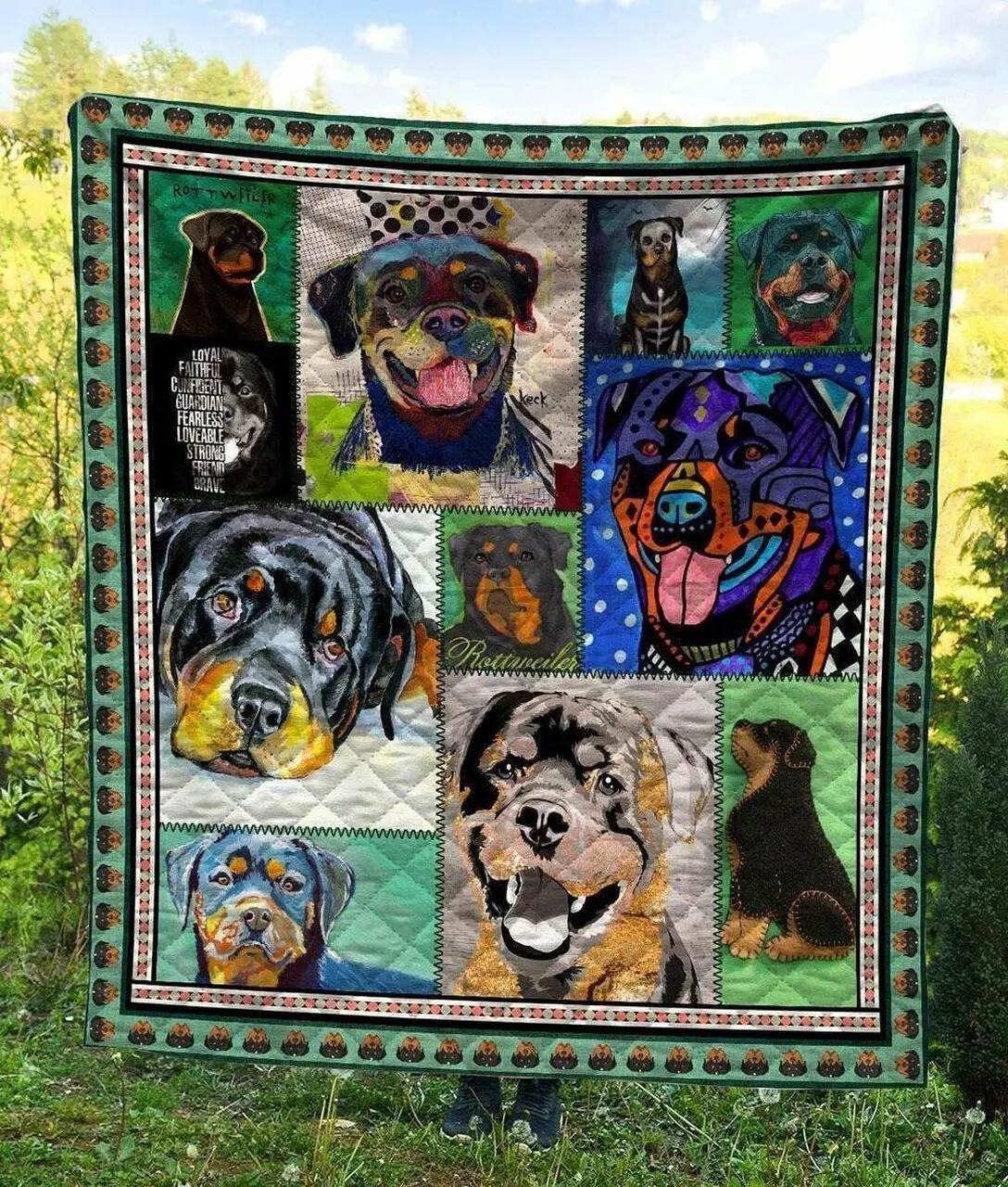 Rottweiler Take Me To Park CTV040796 3D Customized Quilt and Home Decor