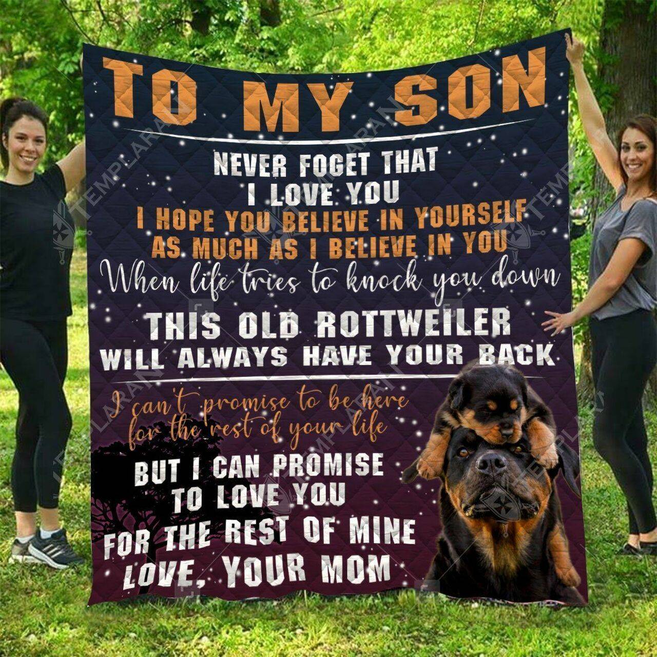 Rottweiler Th63 Quilt Blanket and Home Decor