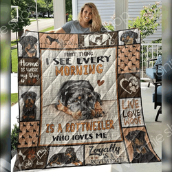 Rottweiler V1 F 3D Customized Quilt and Home Decor