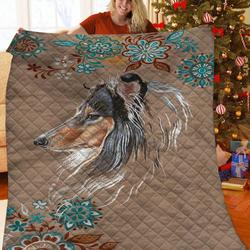 Rough Collie JFJ12106 3D Customized Quilt 2707 and Home Decor