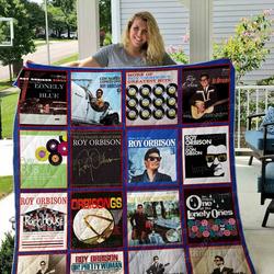 Roy Orbison Albums Quilt Blanket Great Customized Blanket Gifts For Birthday Christmas Thanksgiving and Home Decor