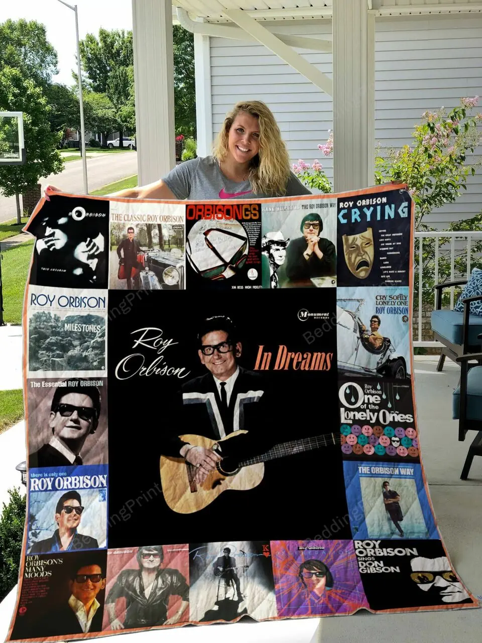 Roy Orbison In Dreams Quilt Blanket Great Customized Blanket Gifts For Birthday Christmas Thanksgiving and Home Decor