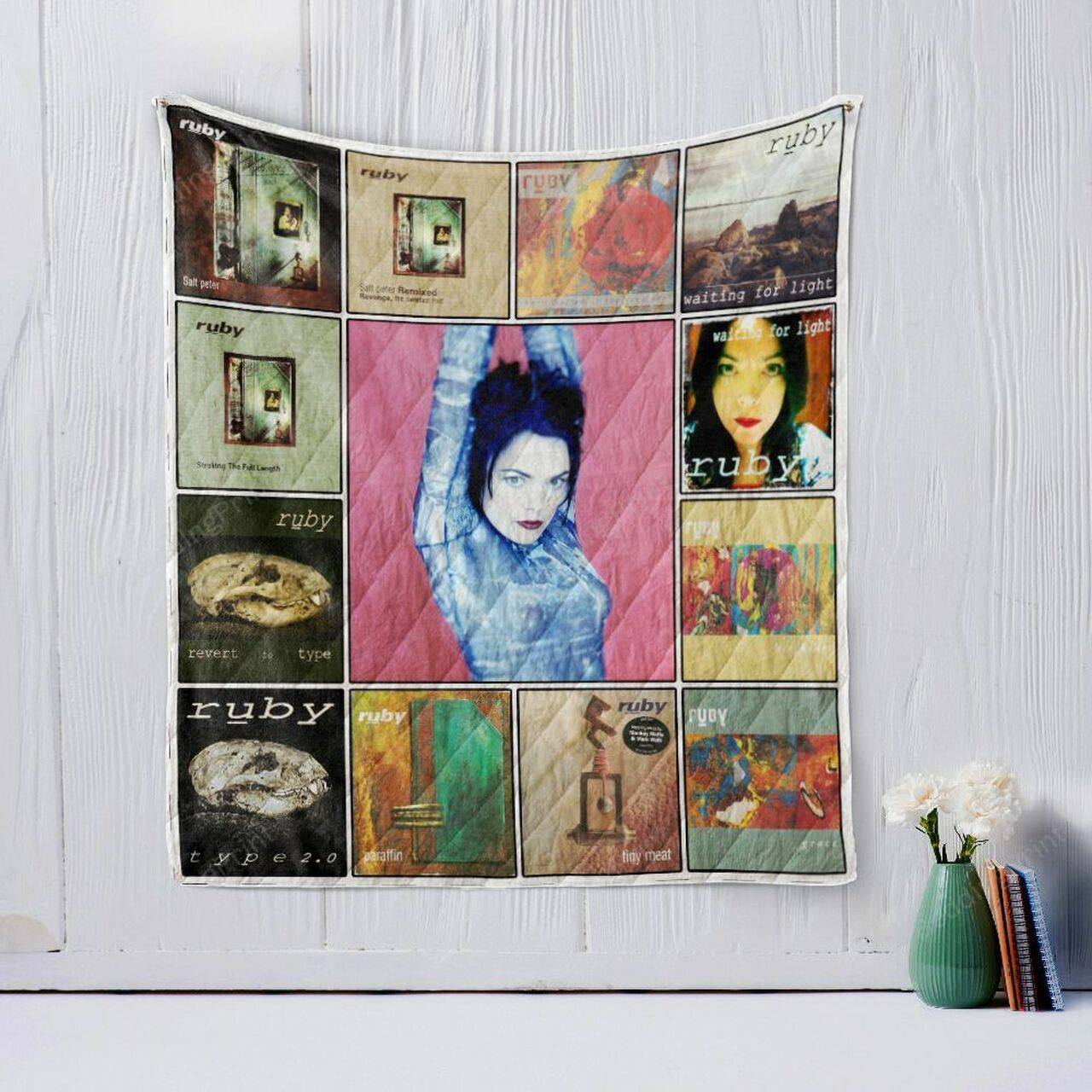 Ruby Quilt Blanket and Home Decor