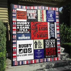 Rugby Play Like A Beast Pkt200650 Quilt Blanket and Home Decor