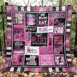Run Time Quilt Blanket Th19  Quilt and Home Decor