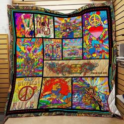 Run Wild Hippie JFJ12130 3D Customized Quilt 2707 and Home Decor