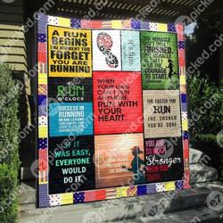 Run With Your Heart Quilt Blanket Vh09  Quilt and Home Decor