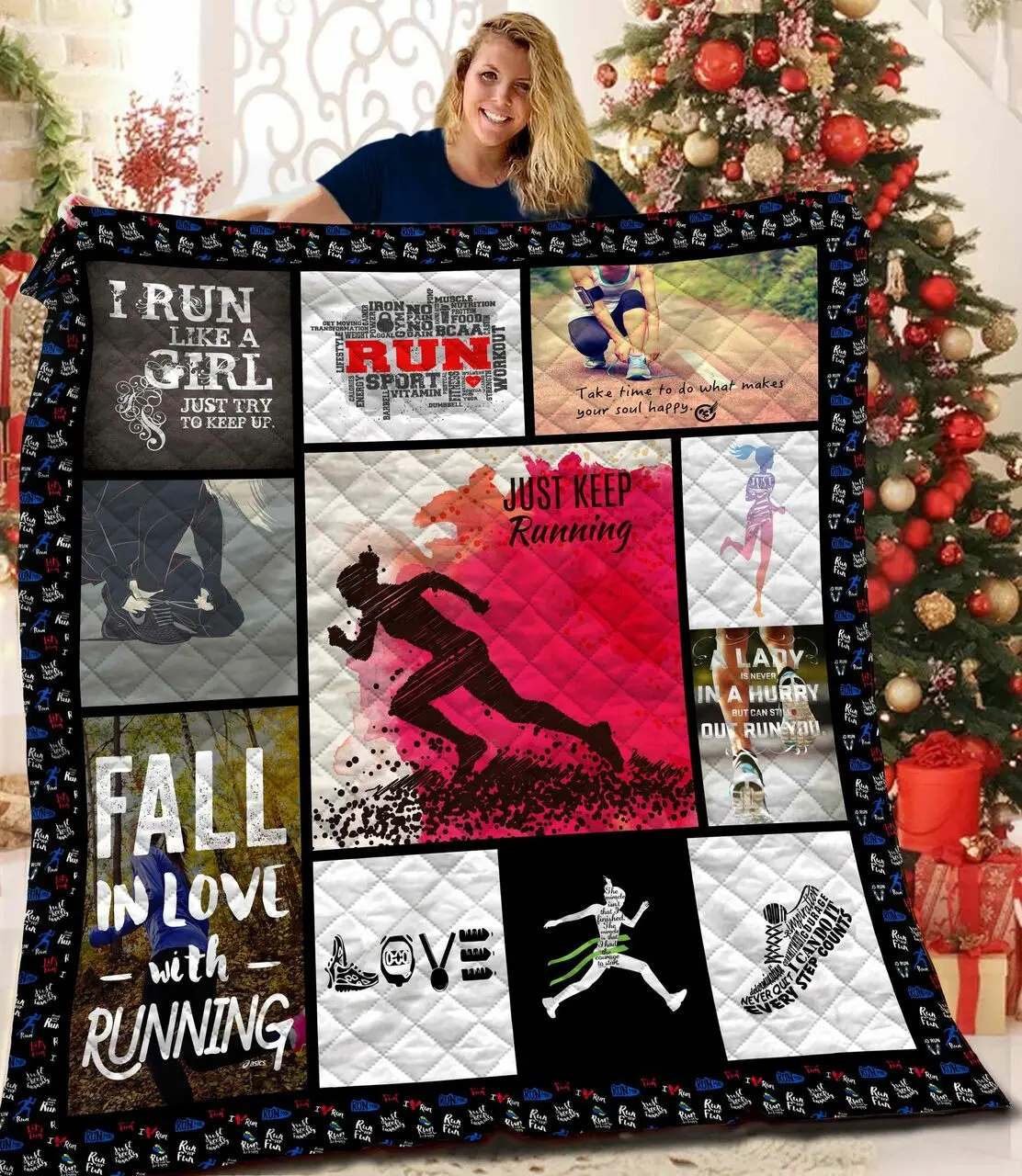 Running Quilt Blanket Bbb241020Nb and Home Decor
