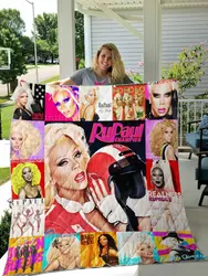 Rupaul Quilt Blanket For Fans Ver 17 and Home Decor