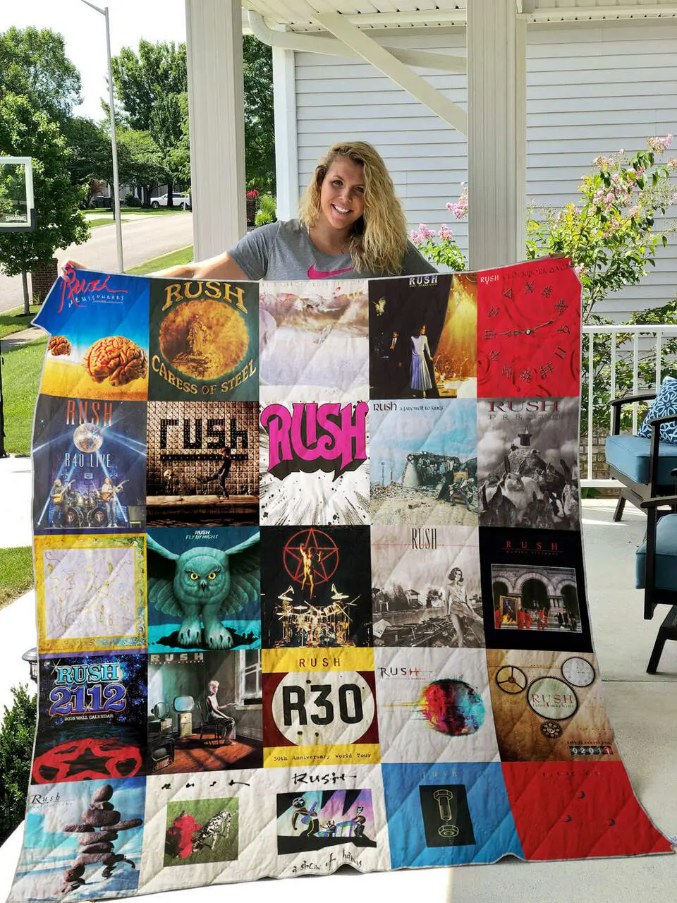 Rush 2 Quilt Blanket and Home Decor