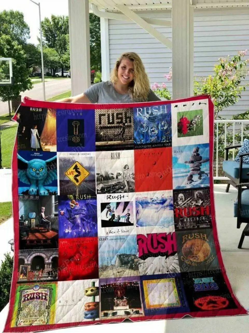 Rush Band All Season Plus Size Quilt Blanket and Home Decor