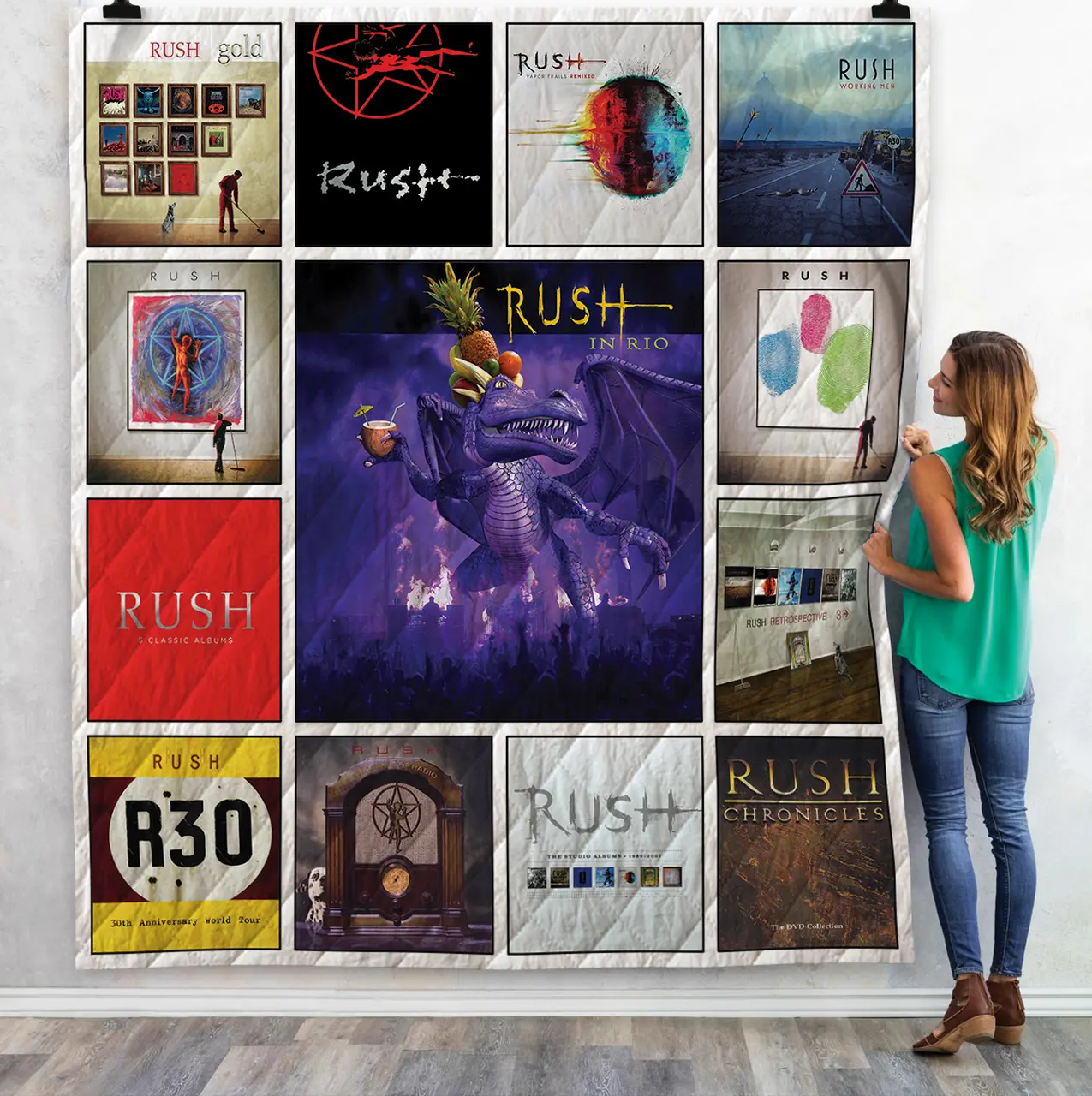 Rush Band Complication Albums Quilt Blanket For Fans and Home Decor