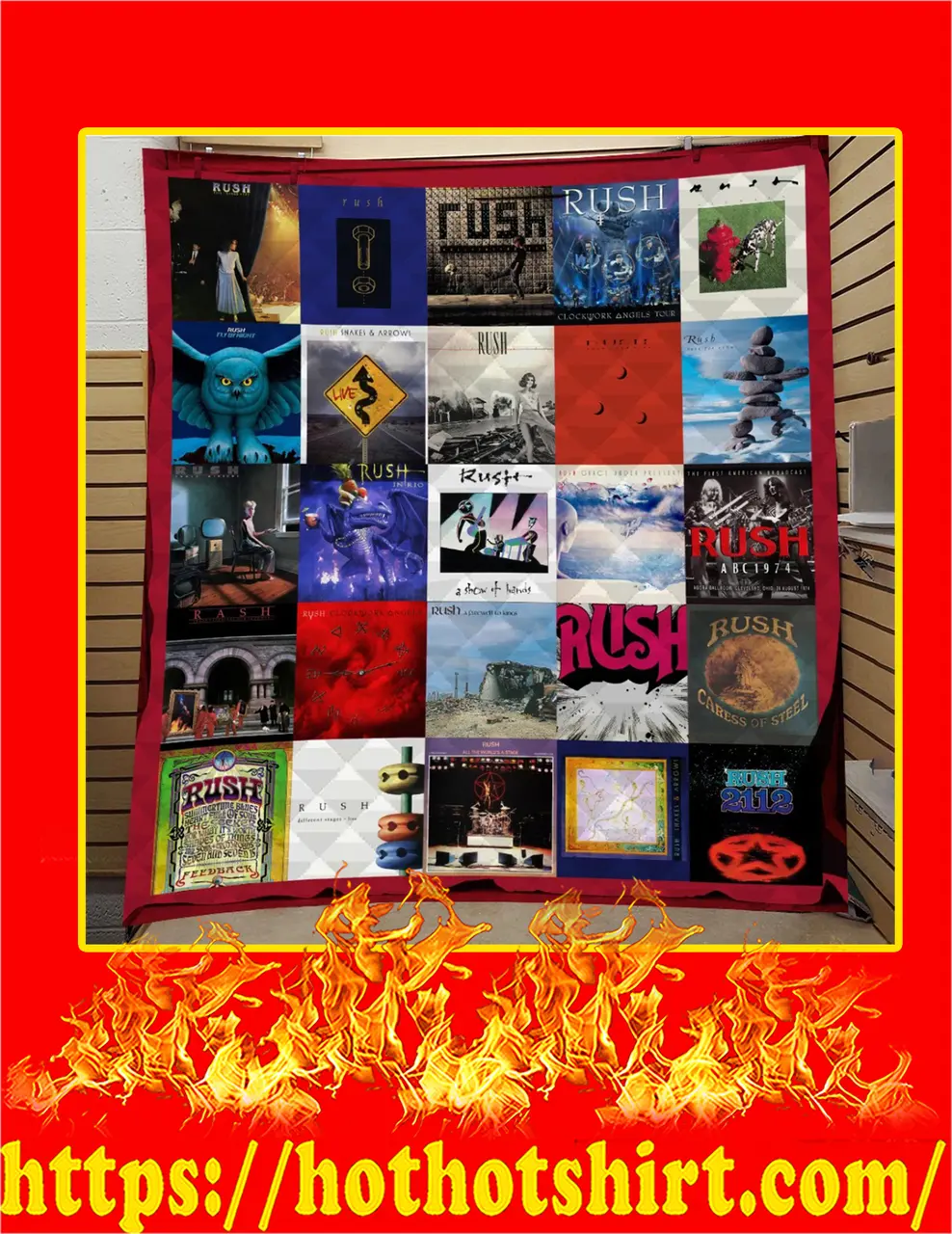 Rush Band Thank You For The Memories Signature Quilt Blanket and Home Decor