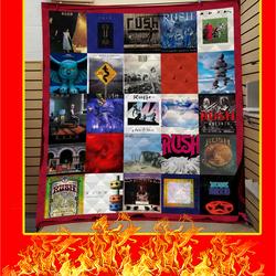 Rush Band Thank You For The Memories Signature Quilt Blanket and Home Decor