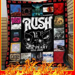 Rush Neil Peart 1952 2020 Quilt Blanket and Home Decor