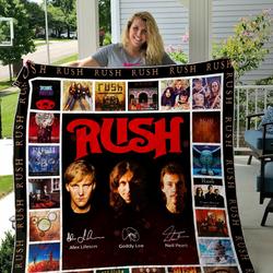 Rush Quilt Blanket Gifts For Fans Birthday Christmas and Home Decor