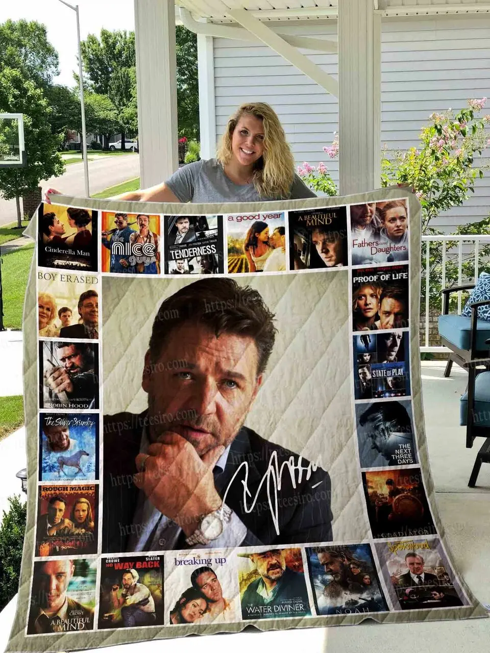 Russell Crowe Quilt Blanket 01 and Home Decor