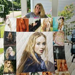 Sabrina Carpenter Quilt Blanket and Home Decor