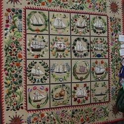 Sailboat Hur Quilt ob and Home Decor