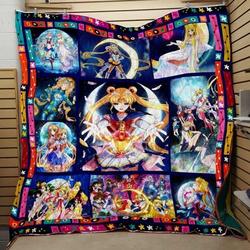 Sailor Moon Fabric Quilt Blanket and Home Decor