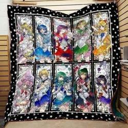 Sailor Moon Sailors Star Border Blanket Th0907 Quilt and Home Decor