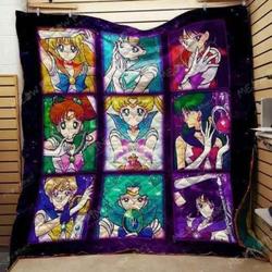 Sailor Moon Sailors Transformation Galaxy Blanket Th0907 Quilt and Home Decor