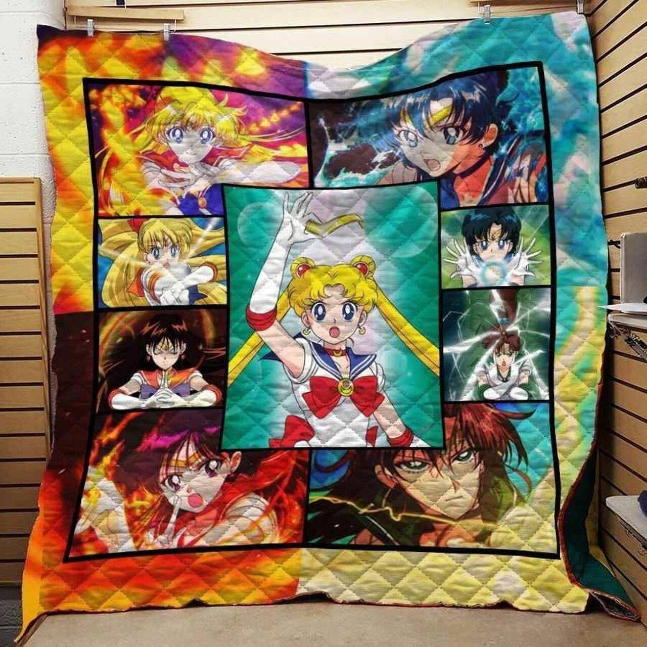 Sailor Moon Scout Magic Fight Blanket Th0509 Quilt and Home Decor