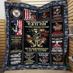 Sailor Navy Veteran Blanket 3D Printing Ntt-Qhn10  Quilt and Home Decor