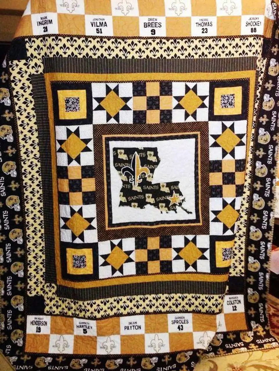 Saints Quilt Blanket Bn14 Quilt and Home Decor